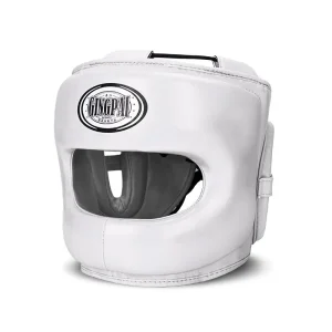 Casque boxe avec protege nez blanc Gingpai