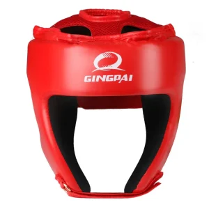 Casque boxe française rouge Gingpai