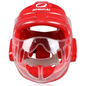 Casque boxe visière rouge Jingpai