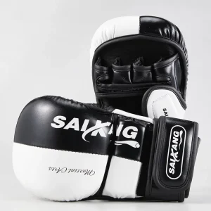 Mitaines de boxe noires et blanches Saikang