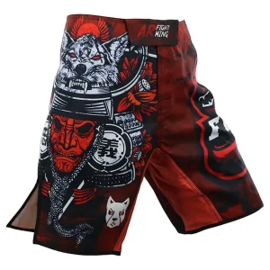 Short MMA rouge et noir
