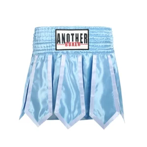 Short femme boxe anglaise bleu clair avec bandes blanches Anotherboxer