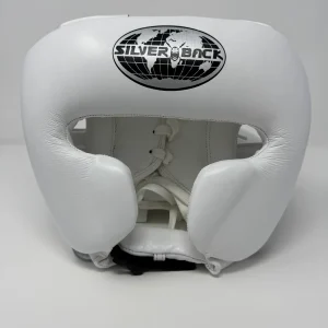 CASQUE DE BOXE - CUIR - BLANC