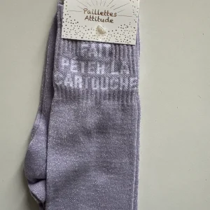 Chaussette Paillettes "FAIT PÉTER LA CARTOUCHE" - Paillettes Attitude