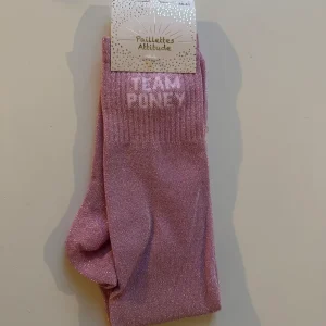 Chaussette Paillettes "TEAM PONEY" - Paillettes Attitude