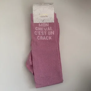 Chaussette Paillettes "MON CHEVAL C’EST UN CRACK" - Paillettes Attitude