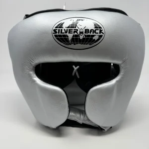 CASQUE DE BOXE - CUIR - NOIR/ARGENT