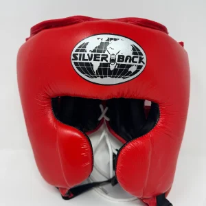CASQUE DE BOXE - CUIR - ROUGE