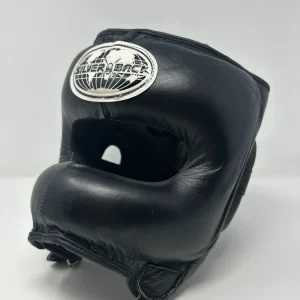 CASQUE DE BOXE À BARRE - CUIR - NOIR
