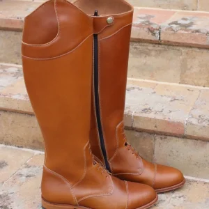 Bottes équitation à lacets camel CADIZ