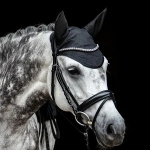 bonnet-anti-mouches-poney-cheval-hkm-glitter-mesh-noir2.jpgv1663856244 Bonnet anti-mouches HKM Glitter Mesh