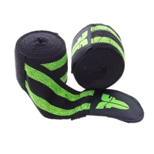 Bandages de boxe Fighter noir/vert - BANDE F VERTE