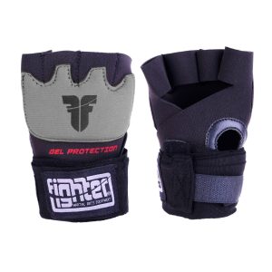 Bandages en gel Fighter Strap noir/gris - FGW-001BG
