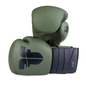 Gants de boxe Fighter Sparring kaki mat/noir - FBG-002KB