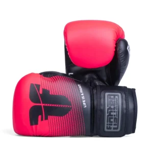 Gants de boxe Fighter Training PU noir/rose - FBG-TRP-003