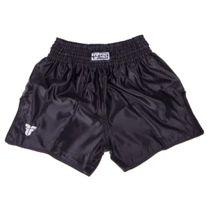 Short de boxe thaïlandais Bangkok Plain noir - FP04
