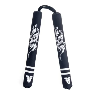 Nunchaku souple Fighter - Dragon - noir/blanc