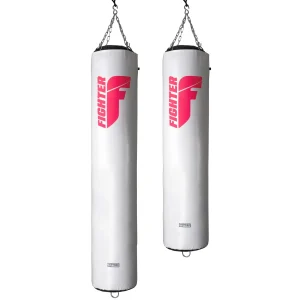 Sac de boxe Fighter Professional 150 cm et 180 cm -blanc/rose